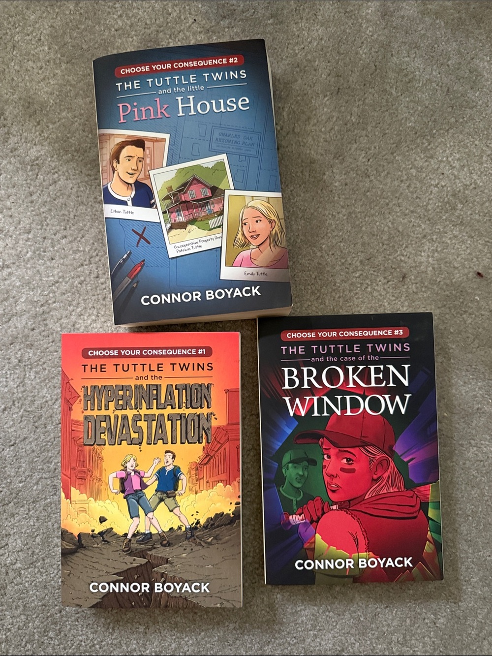 The Tuttle Twins Paperback Trio - Orange, Blue, and Black Covers